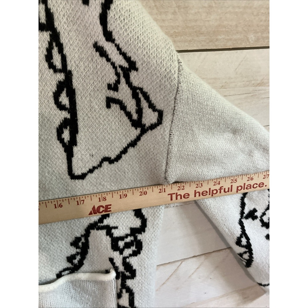 Aelfric Eden Dinosaur Knit Sweater L -Y2K, Cardigan Playful, Statement - Picture 4 of 5